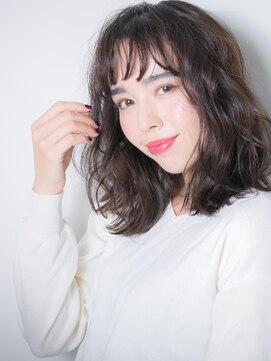 カバーヘアアンドスパ ブリス 浦和(COVER HAIR&SPA bliss) *bliss浦和*透け感バングくせ毛風無造作カールくびれミディx