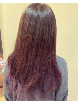 ジプソ(Gypso Hair salon) カラーグラデーションミルクティー~ピンクバイオレット