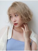 【田村】可愛いホワイトアッシュエアリーミディ春ボブ20代30代