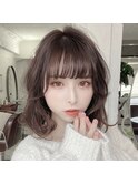 テラコッタ/韓国風ヨシンモリ/流れるレイヤー/前髪カール[銀座]