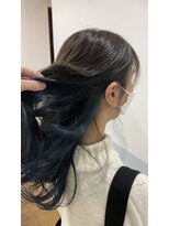 トレチェント 町田店(TRECENTO) インナーカラー☆ブルー☆フェイスレイヤー☆◎20代30代