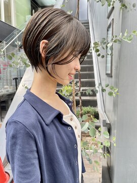 ヌード(NUDE) NUDEボブショート20代30代40代大人ショートボブアッシュオリーブ