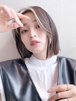 アルバム 池袋(ALBUM) ナチュラルストレート_外ハネボブセクションカラー_98787