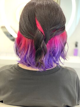 リラボ(Re.LABO) ピンク、パープルインナーカラー