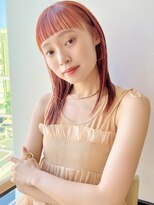 ディッセンバー 渋谷(December)&nbsp;オレンジカラー/ワイドバング/ミディアム/学割U24