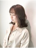 パーマ×ミディアムヘアー