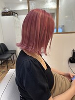 ウニレ バイ センス(unire by sense)&nbsp;【暖色カラー】ピンクベージュ×切りっぱなしボブ