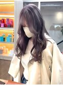 韓国ヘアアッシュラベンダーベージュカラー30代原宿ブリーチ