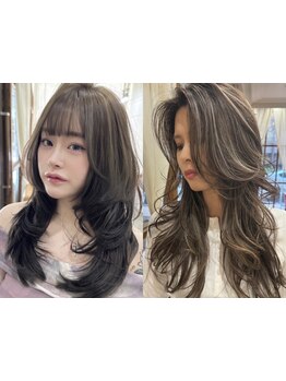 【ブリーチなし透明感Wカラー/ハイトーンデザインカラー】SNSで話題！ブリーチカラーもお任せ♪