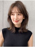 ワイドバング美髪艶感モテ髪シースルーバング前髪#400f0303