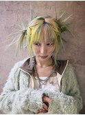 レイヤーカット//イメチェン/ホワイトブロンド/外ハネボブ/美髪