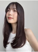 【minx窪島】ロングレイヤー×ナチュラルブラウン