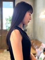 ハレ(hale) 髪質改善 ストレート フルバング 前髪カット 20代 艶髪 30代