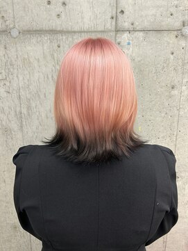 モク 立川(moc) 韓国風レイヤーカットブリーチダブルカラー前髪