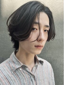 バイフィフス 原宿/表参道(by fifth) 原宿カルマパーマメンズパーマセンターパート七三分けウルフ30代