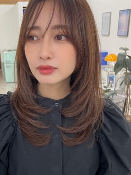 ポーチバイハニー オモテサンドウ(PORCH by HONEY omotesando) ハッシュカット/ミディアムレイヤー/ココアブラウン/韓国1