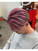ホワイトピンクルーツカラーバレイヤージュセンターパート