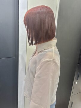 ケンジ 横浜(KENJE) ボブヘア/ミニボブ/ストレート/オレンジ/暖色カラー