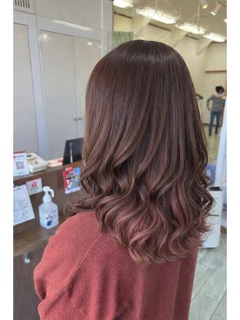 ラグゼ ヘア カミヤ luxe hair CAMIYA 掛川店 カラーピンクベージュ
