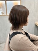 ウルフボブ×インナーカラー^ ^