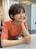 20代30代耳掛けショートシースルーバング丸みショート原宿