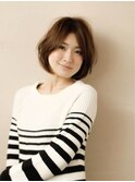 小顔&似合わせカットで大人かわいいニュアンスカールボブ