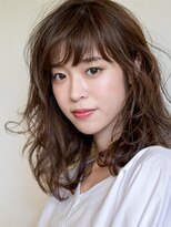 トップヘアー アヴェニュー 刈谷(TOPHAIR Avenue)&nbsp;束感で魅せる大人のセミロング/ニュアンスカラー/前髪パーマ