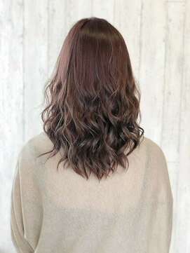 エアービジュー(Air Bijou) ゆるふわ波ウェーブ×美髪3Dカラーピンクパープル