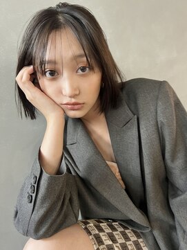 パーク(PARK) 【PARK】切りっぱなしぷつっとボブ×ワンレングレージュ