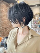 大人可愛い小顔ひし形クビレ丸みボブ20代30代40代大人ショート