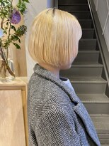 フェンヘアーアイス 中目黒(Fen.hair ici)&nbsp;大人可愛いふんわりカールミストバング外国人風カラーブリーチ