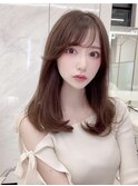 ハッシュカット/フルバング/似合わせカット/レッドブラウン/銀座