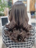 ミディアム韓国風パーマ デジタルパーマ/コテ巻き風パーマ 纐纈