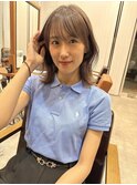 くびれミディレイヤー×艶髪ブラウン