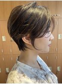 ★前下がりショートボブハンサムショートカットカラーパーマケア
