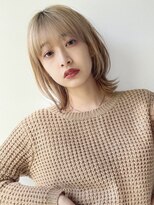 ミルクティーベージュ/ダブルカラー/ケアブリーチ/髪質改善/原宿