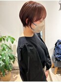 【早坂駆留】コンパクトショート×ブリーチなしのピンクブラウン