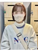 似合わせカットボブ小顔カットグレージュミルクティ