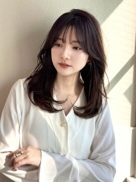 アフロート ディル(AFLOAT D'L) ウェーブミディアムメルティーカラー2wayバング似合わせカット