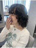 レイヤーパーマ/ウルフパーマ/クセ毛風/イメチェンヘアスタイル