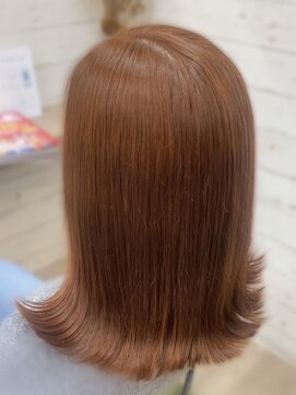 ディアーバイラポールヘア(Dear by RAPPORT HAIR) オレンジブラウン×外ハネ