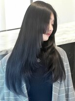 シエル バイ ケンジ 登戸 生田(CIEL by KENJE)&nbsp;ロングレイヤー姫カット暗髪フェイクブラックカラー