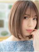 ■シルキーベージュ美髪切りっぱなしボブ307-4戸頭20代30代40代
