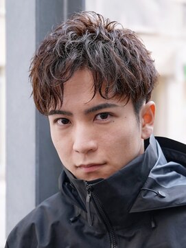 フィフス 仙台(fifth) 仙台スパイキーショートアップバングツーブロック短髪30代40代◆