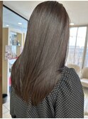 ショコラブラウン髪質改善水素夏カラーレイヤー透明感艶髪ロング