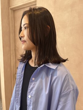 オン キャナルシティ博多前店(on) 【晴音】ミディアムボブ×グレージュカラー/オリーブ/30代/博多