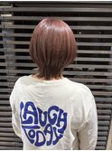 脱白髪染めピンクカラー