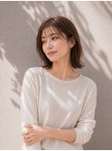 【感動イノアカラー】明るめ白髪染め×ひし形ボブ