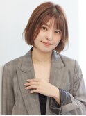 丸顔をカバーする為のフレンチボブ_20代_30代_40代_50代◎
