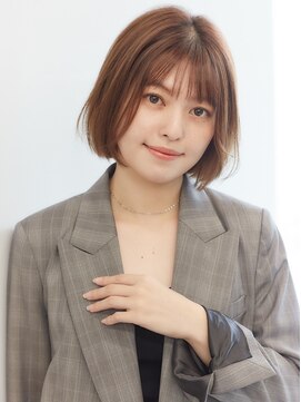 フォンズ(FONS) 丸顔をカバーする為のフレンチボブ_20代_30代_40代_50代◎